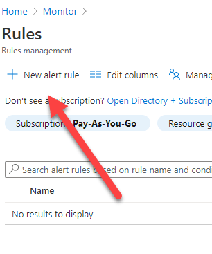 Manage alert rules